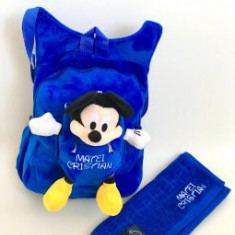 Ghiozdan plus Mickey personalizat+prosop gradinita personalizat