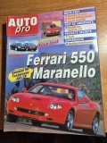 revista auto pro octombrie 1996 - ferrari 550 vw passat , nissan primera , reclama cielo , ford ka ,skoda octavia , mercedes v class , daewoo damas