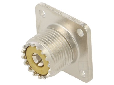 Conector soclu UHF PL-259 mamă argintat foto