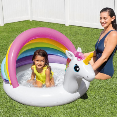 Intex Piscină pentru copii Unicorn, 127x102x69 cm foto