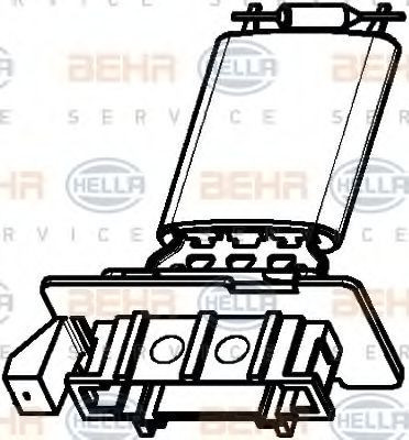 Rezistenta trepte aeroterma SKODA SUPERB II Combi (3T5) (2009 - 2015) HELLA 9ML 351 332-371 foto