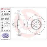 Set disc frana Dacia Dokker Express Box 11.12-, Dokker Mpv (Ke) 11.12-, Lodgy (Js) 03.12-; Renault Captur I (J5 H5) 06.13-, Clio 2 (Bb Cb) 03.98-12.1, BREMBO
