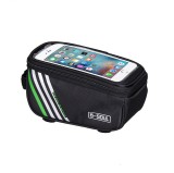 Borseta bicicleta cu husa telefon impermeabila, montare pe cadru, compatibila Samsung Galaxy S7 Edge, S8, S8 Plus, Note 5, 8, iPhone X, 7, 8, Plus, Hu