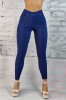 Colanti dama bleumarin reiați talie inalta, elastici, casual, cu buzunare. Pantaloni de damă tip leggings, S/M
