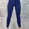 L882-44 Pantaloni casual cu talie inalta tip colanti din material reiat elastic
