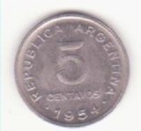 Argentina 5 centavos 1954 - JOSE DE SAN MARTIN