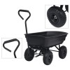 VidaXL Cărucior manual de grădină basculabil, negru, 300 kg, 75 L
