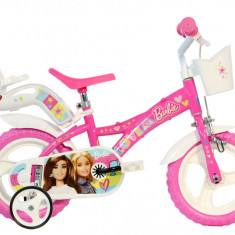 Bicicleta copii 12" - Barbie roz PlayLearn Toys
