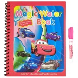 Carte de colorat cu apa Magic Book, Reutilizabila, plina de culori vibrante, Cars