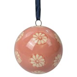 Cumpara ieftin Sfera decorativa ceramica roz crem &Oslash; 6x6 cm