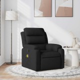 vidaXL Fotoliu de masaj rabatabil, negru, material textil