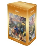 Puzzle 500 piese Thomas Kinkade, Disney - Frumoasa si Bestia indragostindu-se, cutie metalica, 500 piese, Schmidt