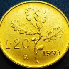 Moneda 20 LIRE - ITALIA, anul 1993 *cod 1222 = UNC