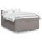 vidaXL Pat box spring cu saltea, gri taupe, 140x200 cm, textil 3286693