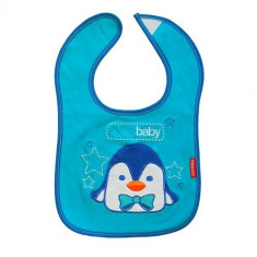 Bobobaby baveta cu inchidere velcro S-D20 Pinguin blue foto