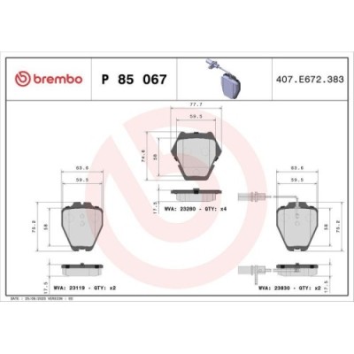 Placute frana Audi A4 B5 (8d2) 11.94-12.01, A6 C5 (4b2) 01.97-12.05, A6 C5 Avant (4b5) 11.97-01.05, Allroad C5 (4bh) 05.00-08.05; Vw Passat B5.5 (3b3 foto