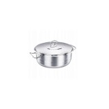 Oala cu capac din inox, 32x9cm 7,5litri, compatibila cu toate tipurile de aragaz, Korkmaz