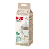 Biberon Nuk for Nature PP 260 ml, Control Temperatura, Tetina Silicon M, Crem