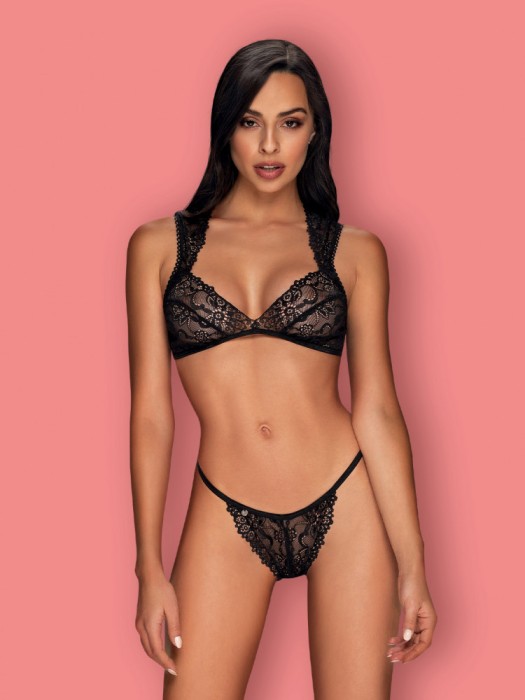 Set sexy Elisetta Obsessive, Negru, S/M