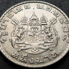 Moneda exotica 1 BAHT - THAILANDA, anul 1962 * cod 14 D