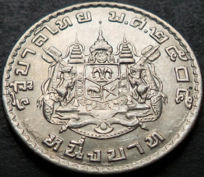 Moneda exotica 1 BAHT - THAILANDA, anul 1962 * cod 14 D foto