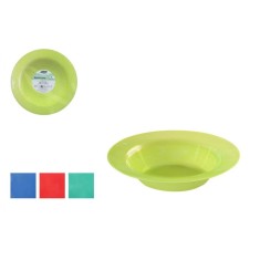 Set 4 farfurii colorate din polipropilena, adanci, 19 cm