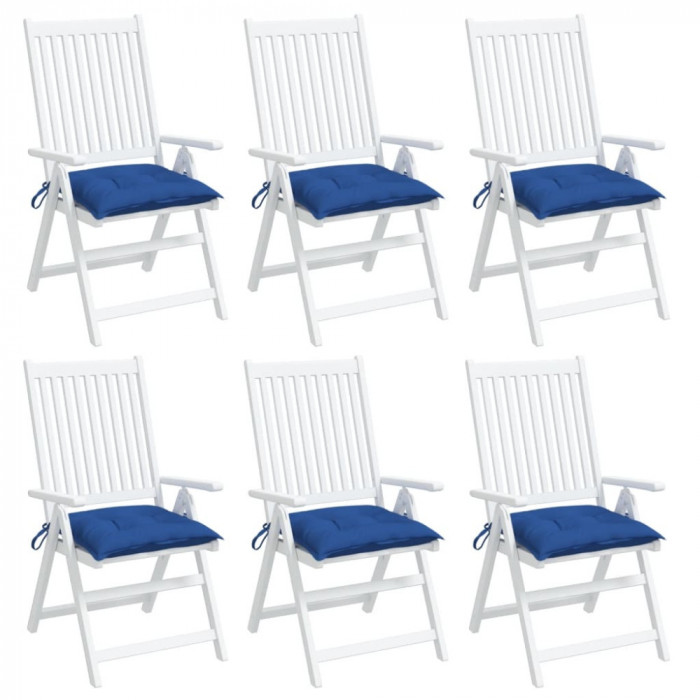 Perne de scaun, 6 buc., albastru, 50x50x7 cm, textil oxford GartenMobel Dekor