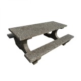 Set masa din beton Vlad cu banci aspect piatra naturala 190x150x74 cm
