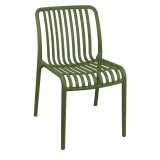 Cumpara ieftin Scaun de gradina Zoi plastic PP verde inchis 42x58x79 cm