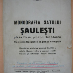 G. T. NICULESCU-VARONE - MONOGRAFIA SATULUI SAULESTI - 1945