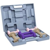 SPORTNOW Set de gantere hexagonale 12 kg cu geantă set de 6 gantere acoperite cu poliuretan, din oțel, multicolor | Aosom Romania