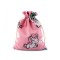 Saculet bumbac pentru cadouri, 17 x 22 cm imprimeu Unicorn roz