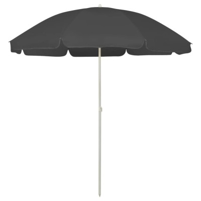 vidaXL Umbrelă de soare de plajă, antracit, 240 cm 314706 foto