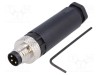 Conector M8 tată PIN 3 BULGIN pe cablu mufă 3A IP67 60V
