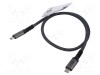 Cablu USB 4.0 USB C 0,5m Goobay negru/gri