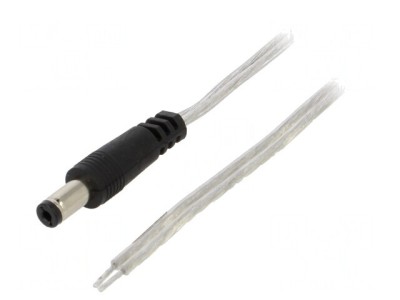 Cablu Alimentare 2x0,5mm2 5,5/2,1mm 3m Transparent foto