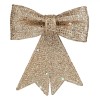 Funda Decorativa Craciun Bej Glitter 10x9cm, Ornament Brad, Cadou, Decoratiune Craciun Eleganta