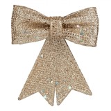 Funda Decorativa Craciun Bej Glitter 10x9cm, Ornament Brad, Cadou, Decoratiune Craciun Eleganta