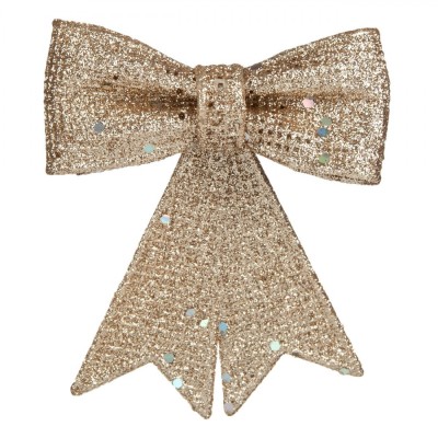 Funda Decorativă Crăciun, Glitter, Bej, 10x9 cm foto