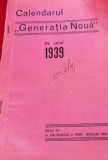 CALENDARUL GENERATIA NOUA 1939 ION BONTILA