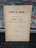 Dare de seama avere Col. E. Alcaz Iasi 1895