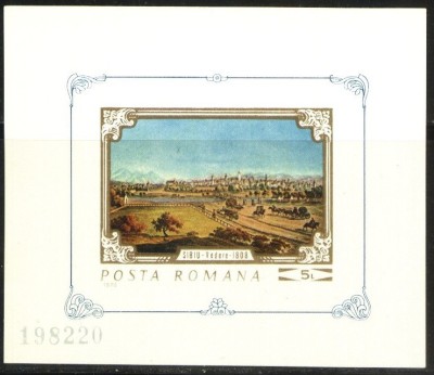 ROMANIA 1970 - REPRODUCERI DE ARTA II SIMTURILE, colita nestampilata NDT, MT7 foto