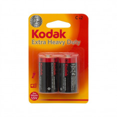 Set 2 baterii R14 Kodak Extra Heavy Duty, 1.5 V, Clorura de Zinc foto