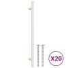 Manere de dulap, 20 buc., argintiu, 64 mm, otel inoxidabil