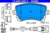 ATE 13.0460-2882.2 set placute frana,frana disc