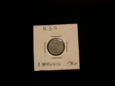 C50 - Moneda foarte veche - Germania Democrata DDR - 1 pfennig - 1960 foto