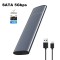 Adaptor SSD M.2 NGFF (de tip SATA) la USB-C 3.1 Type C rack extern carcasa metalica