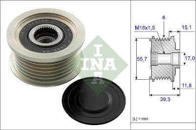 INA 535 0249 10 Sistem roata libera, generator foto