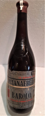 Z 1 -vin BAROLO, doc, fontanafredda, recoltare 1964 cl 72 gr 13,5 foto