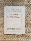 NOTE LITERARE - AL. BADAUTA